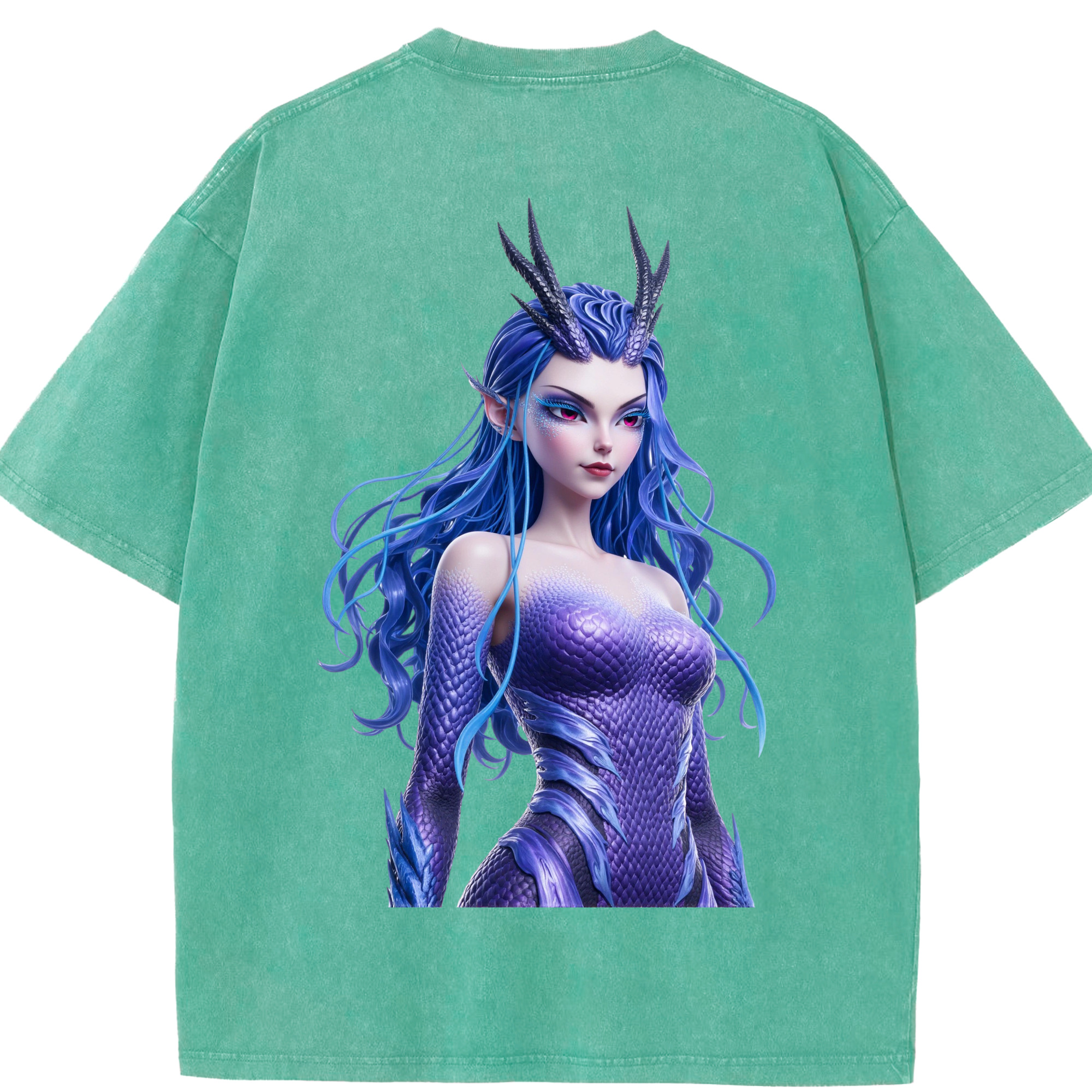 （画像用） Ne Zha 2 ナタ 魔童の大暴れ 綿100% ヴィンテージ風 半袖Tシャツ（背面プリント）